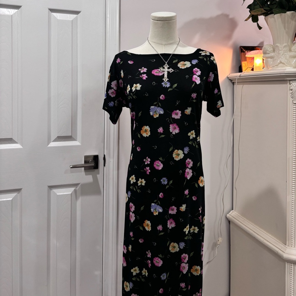Vintage 90’s Slinky Maxi Floral Dress